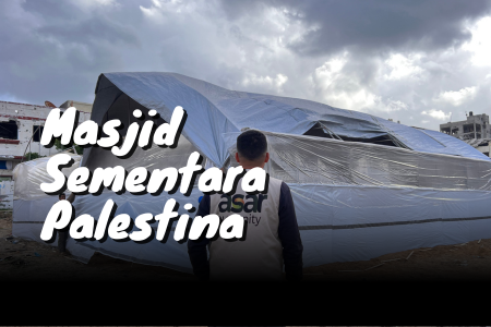 Bangun Masjid Sementara Palestina